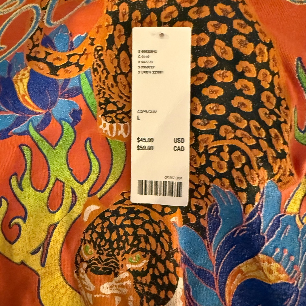 Urban Outfitters Orange Leopard Print Blouse